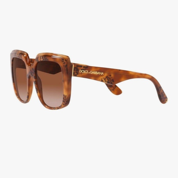 Dolce & Gabbana Havana Animal Print Shaded Sunglasses - Picture 2 of 10